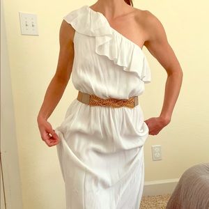 Banana Republic one-shoulder ruffle dress